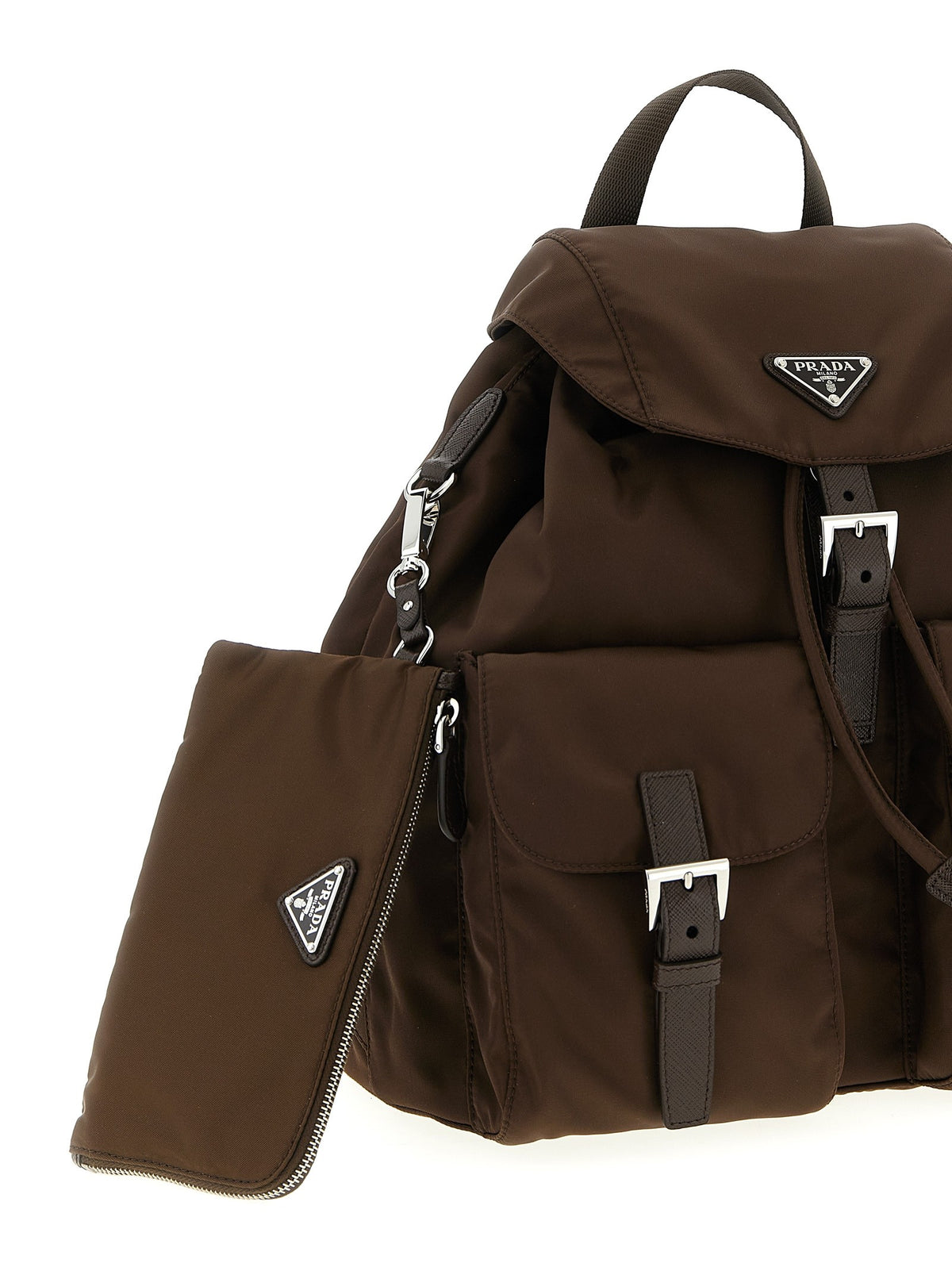 PRADA Re Nylon Medium Backpack Brown