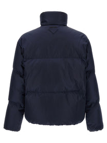 PRADA Re Nylon Medium Down Jacket Blue