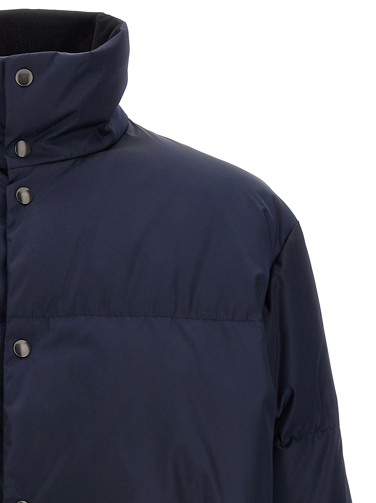 PRADA Re Nylon Medium Down Jacket Blue