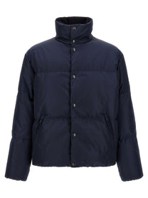 PRADA Re Nylon Medium Down Jacket Blue