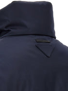 PRADA Re Nylon Medium Down Jacket Blue