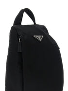 PRADA Re Nylon One Shoulder Backpack Black, view 3