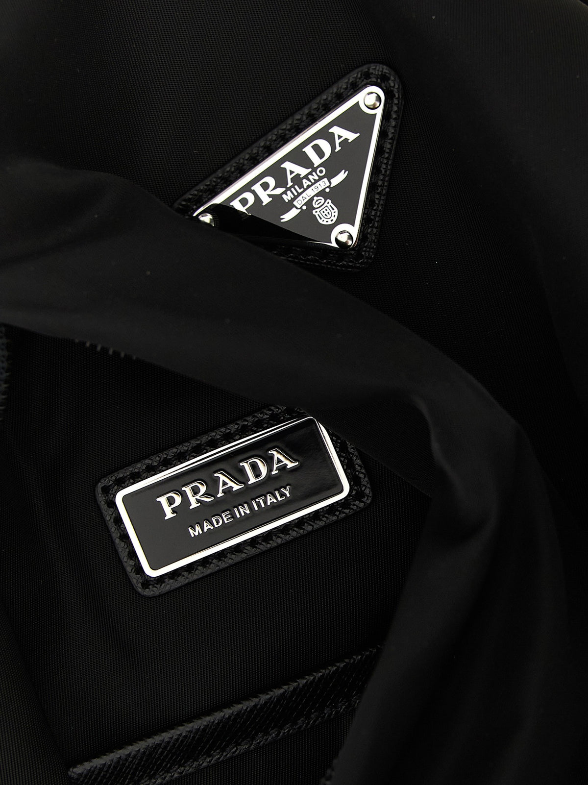 PRADA Re Nylon One Shoulder Backpack Black