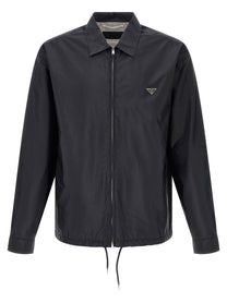 PRADA Re Nylon Piuma Overshirt Blue