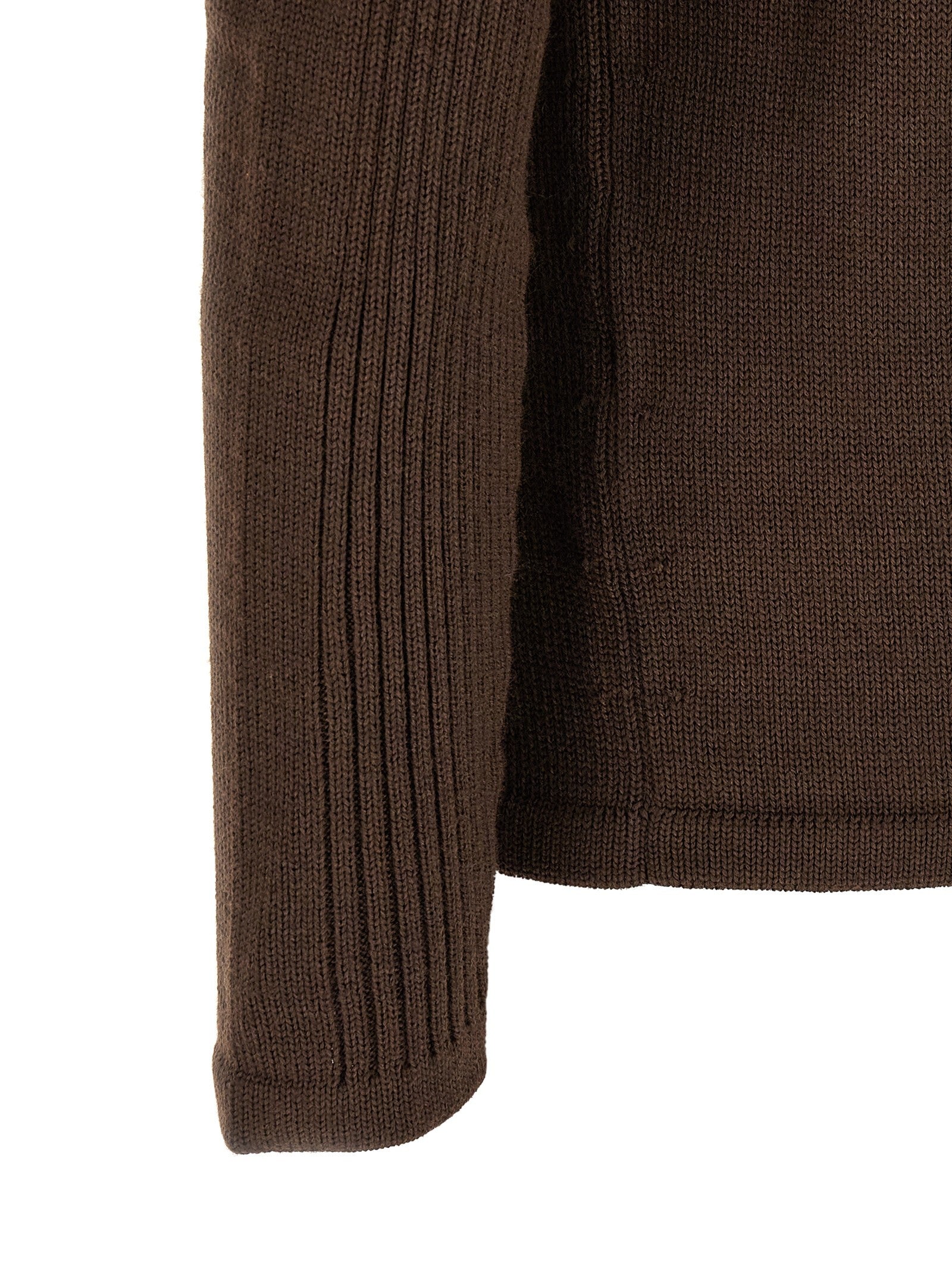 PRADA Re Nylon Pocket Sweater Brown