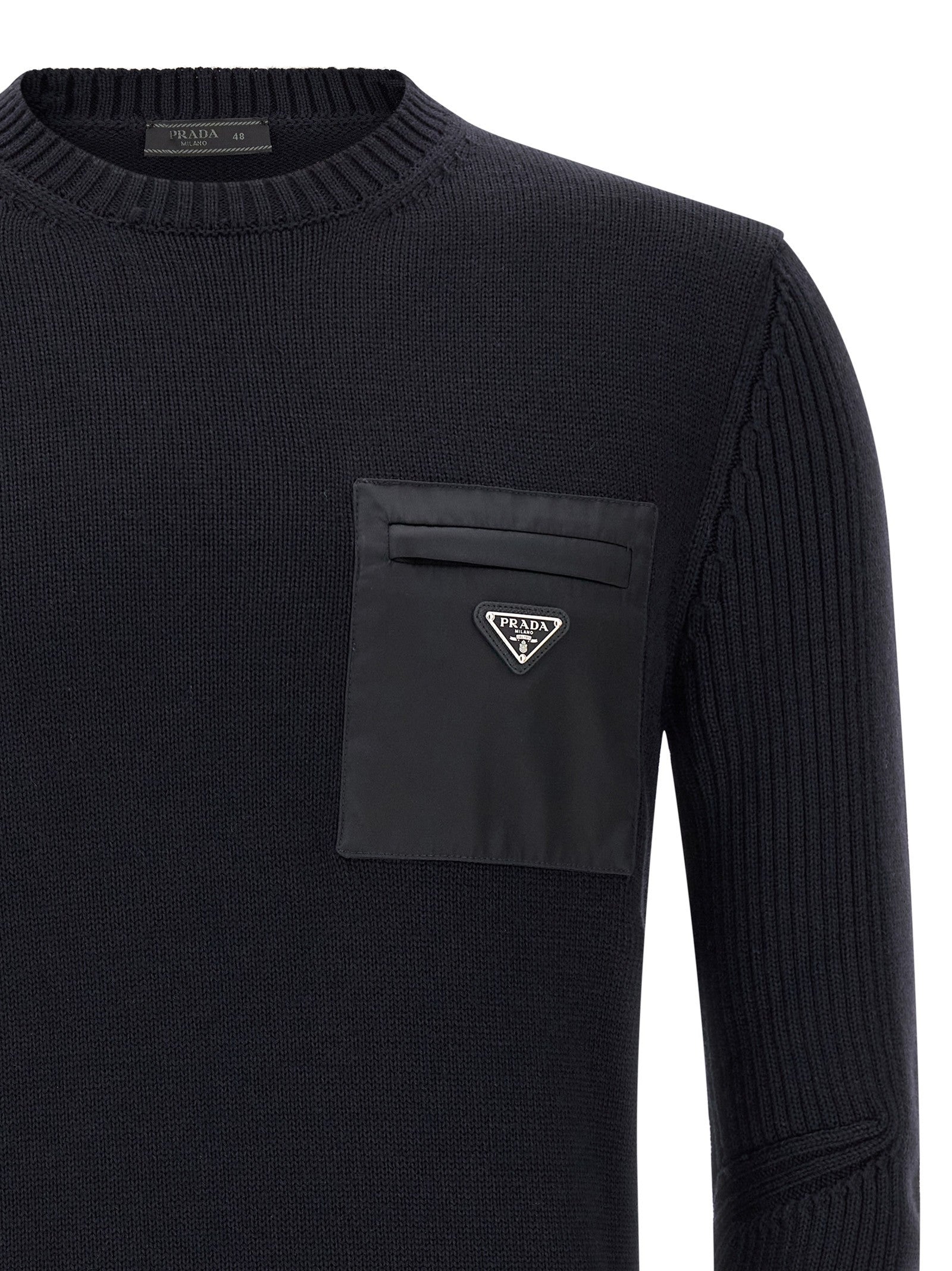 Prada Re Nylon Pocket Sweater Blue