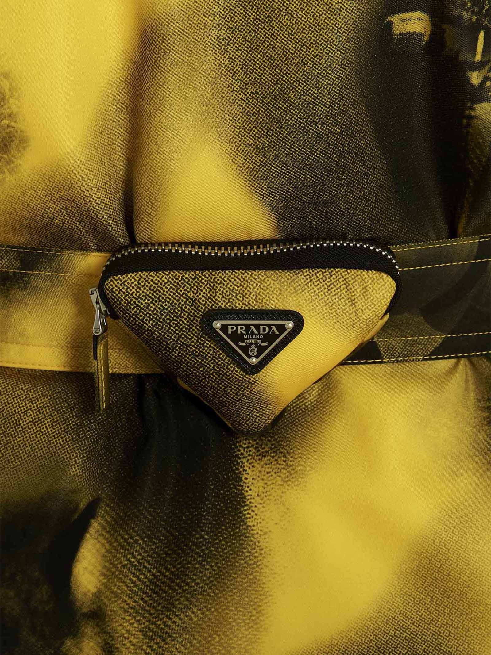 PRADA Re Nylon Printed Parka Yellow