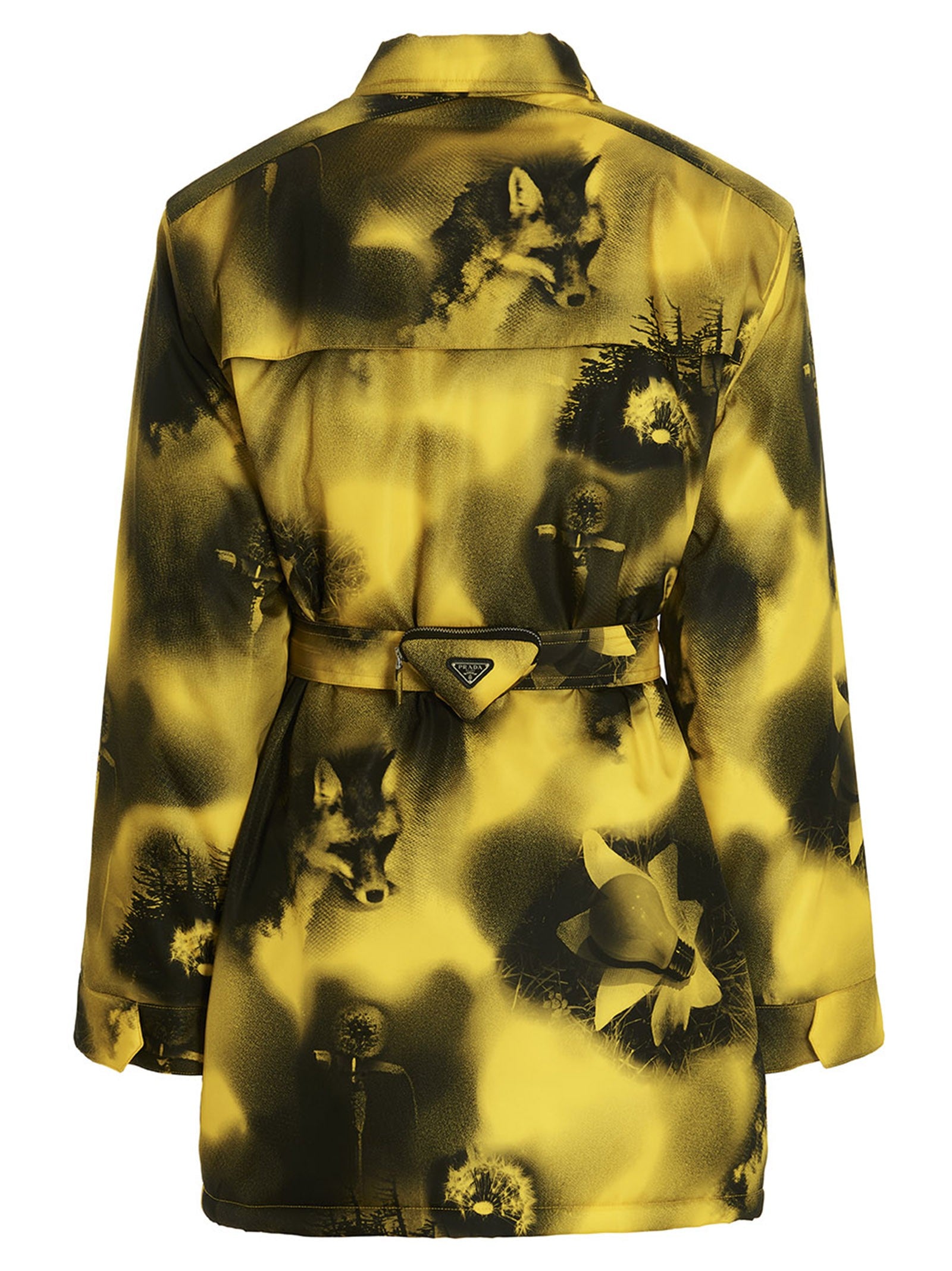 PRADA Re Nylon Printed Parka Yellow