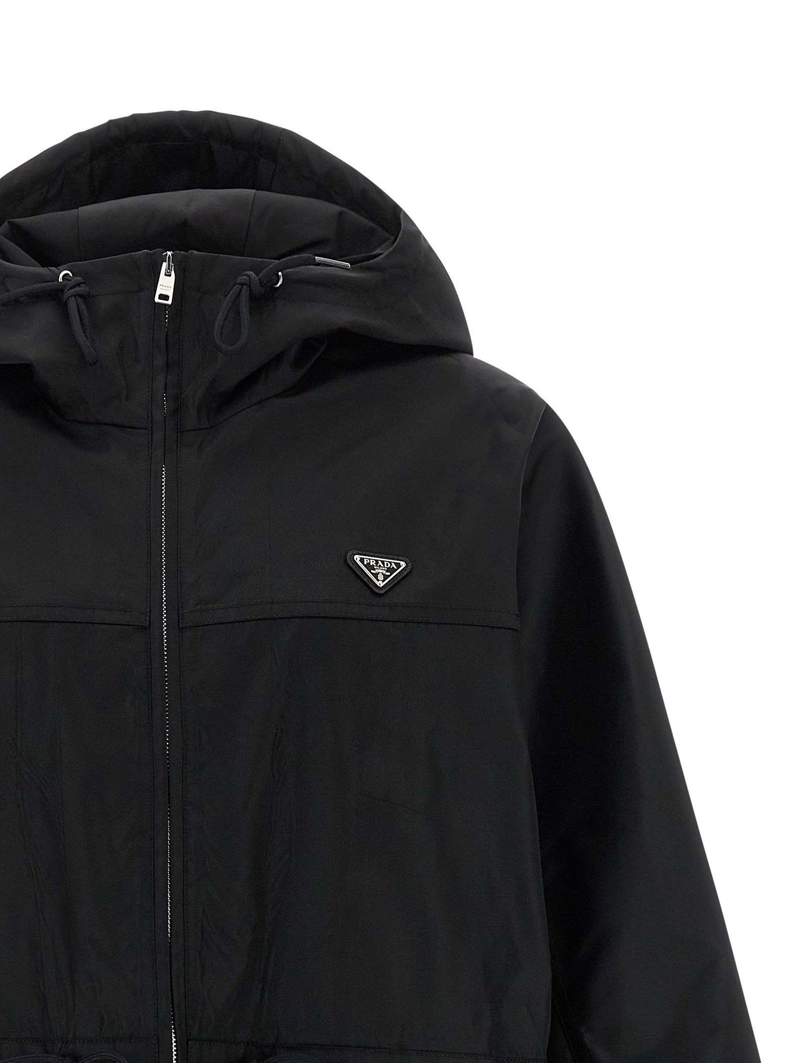 PRADA Re Nylon Raincoat Black