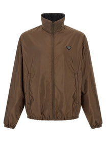 PRADA Re Nylon Reversible Jacket Brown