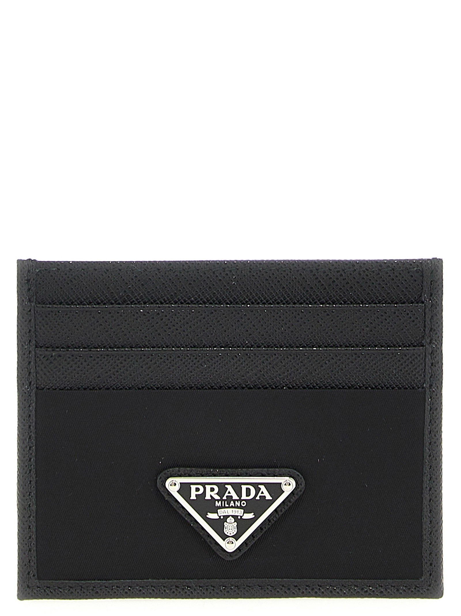 Prada Re Nylon Saffiano Cardholder Black