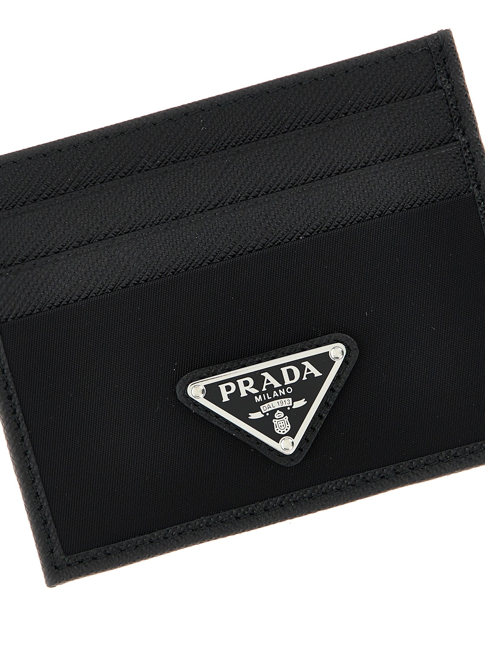 Prada Re Nylon Saffiano Cardholder Black