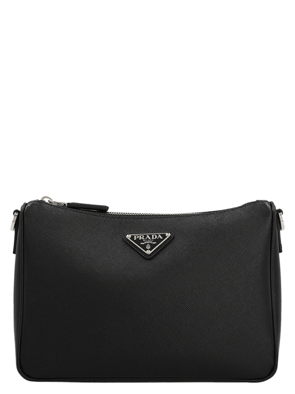 PRADA Re Nylon &amp; Saffiano Crossbody Bag Black