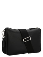 PRADA Re Nylon &amp; Saffiano Crossbody Bag Black