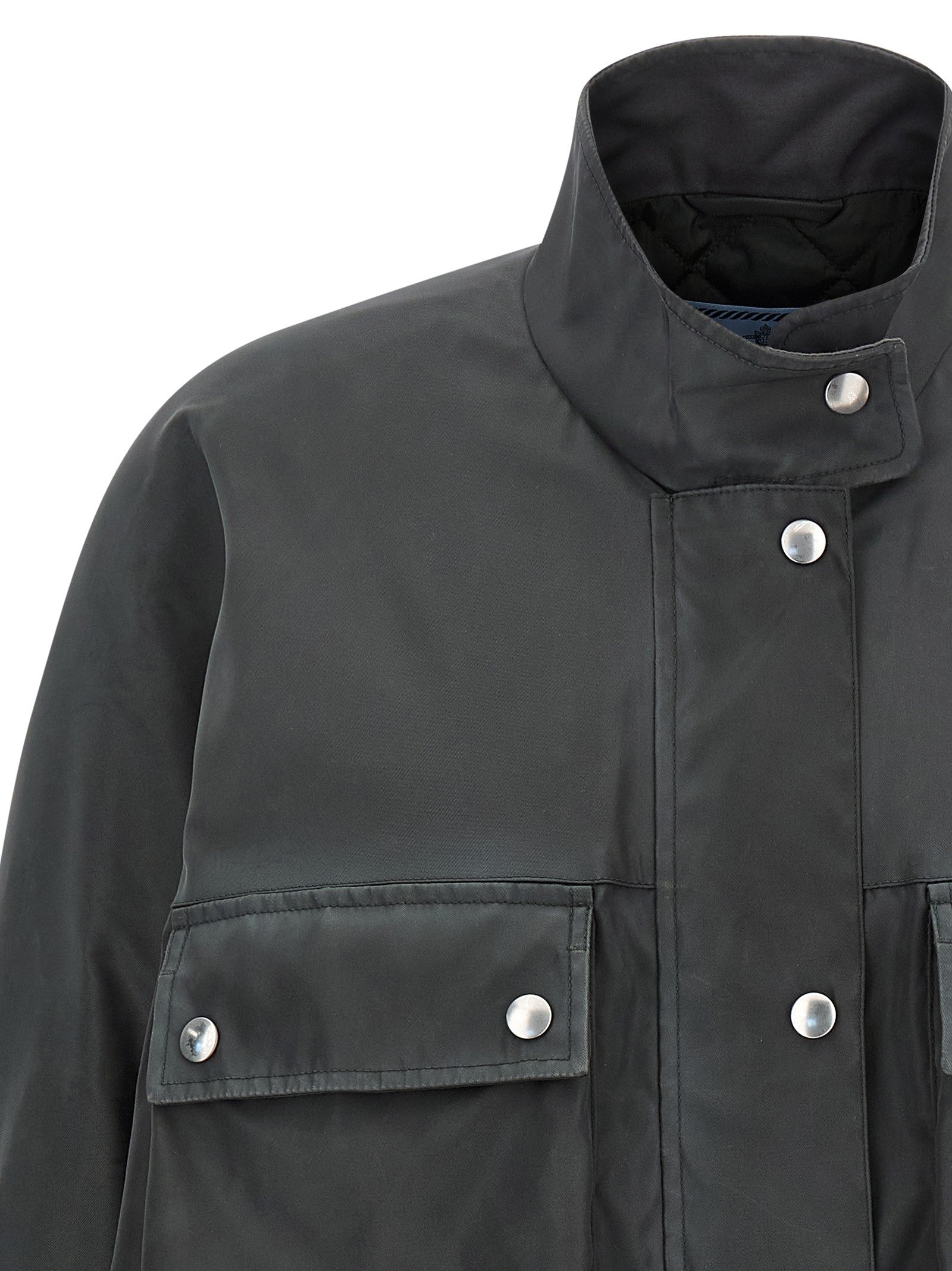 PRADA Re Nylon Waterproof Jacket Grey