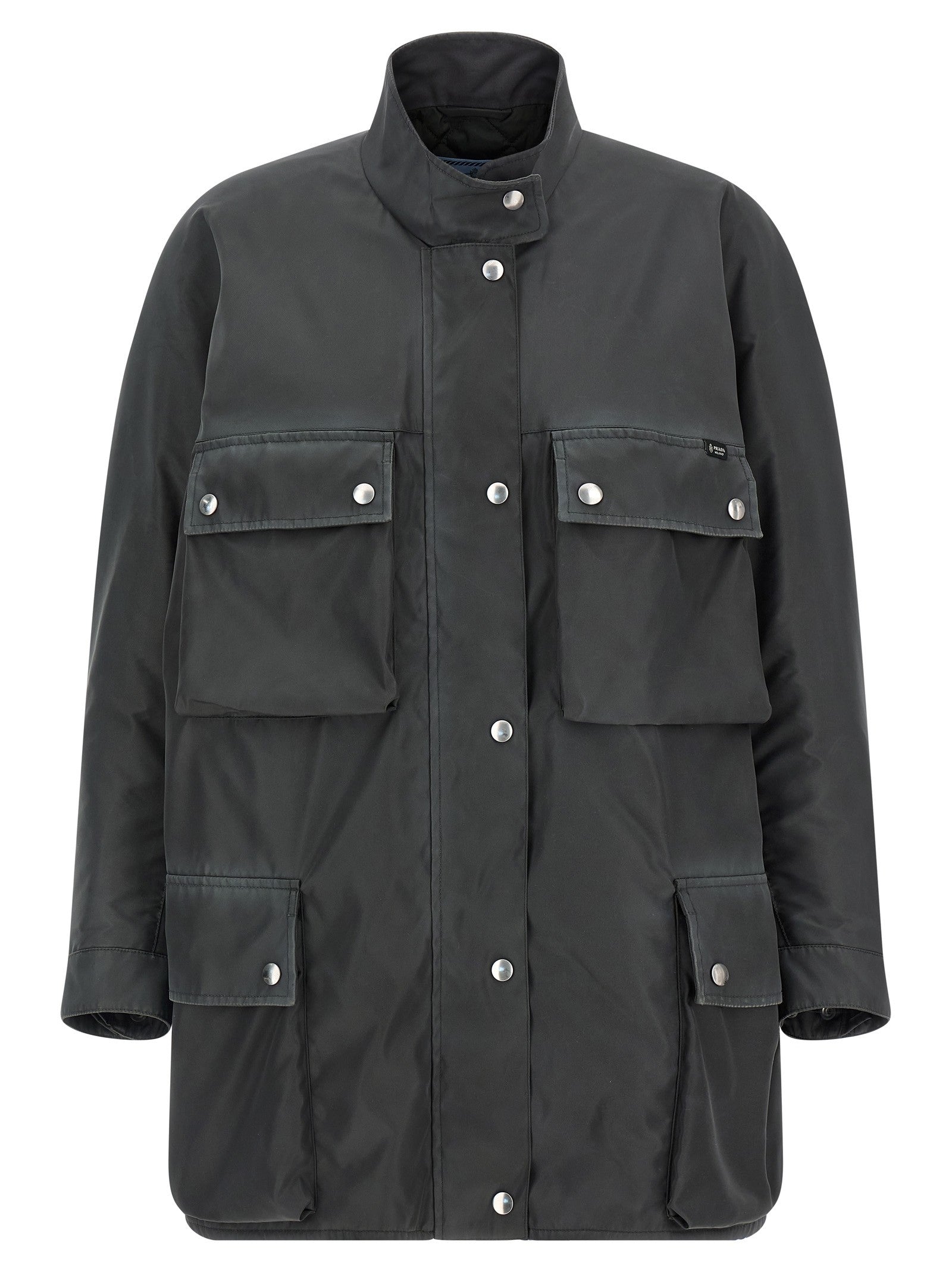PRADA Re Nylon Waterproof Jacket Grey