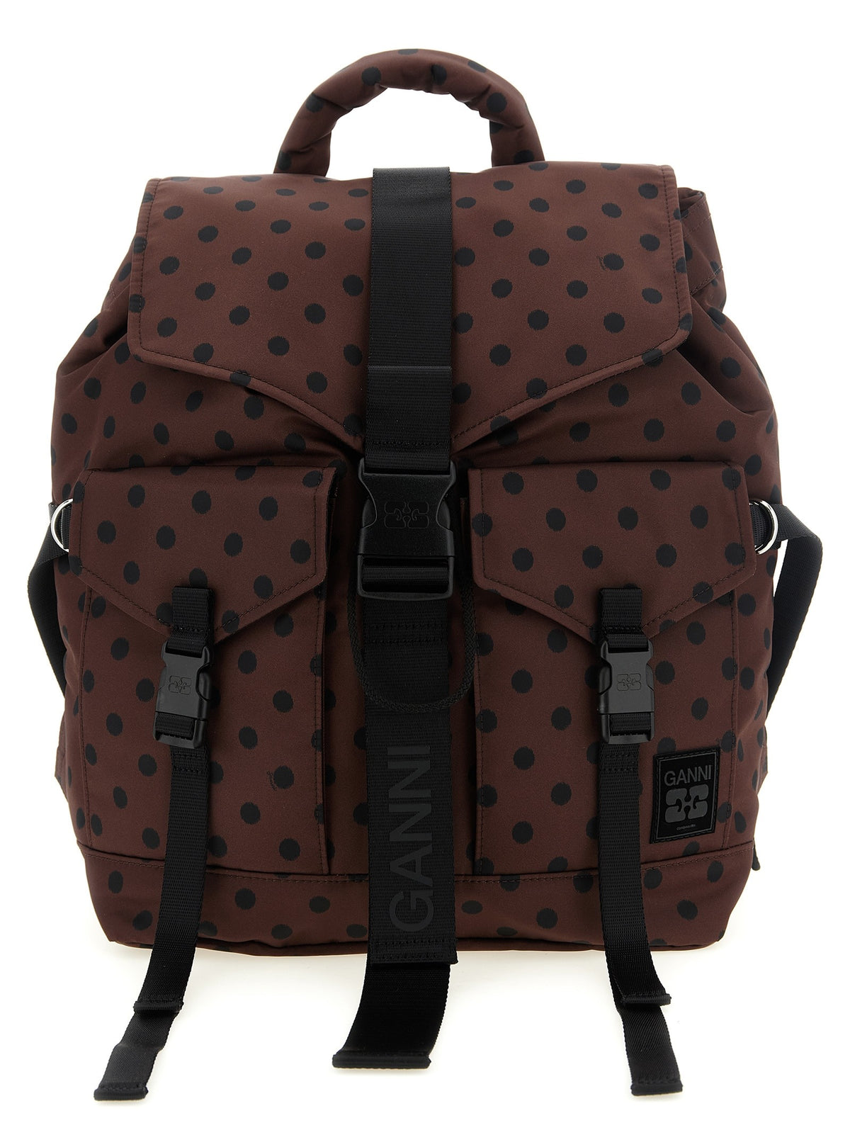 Ganni Re Tech Backpack Brown