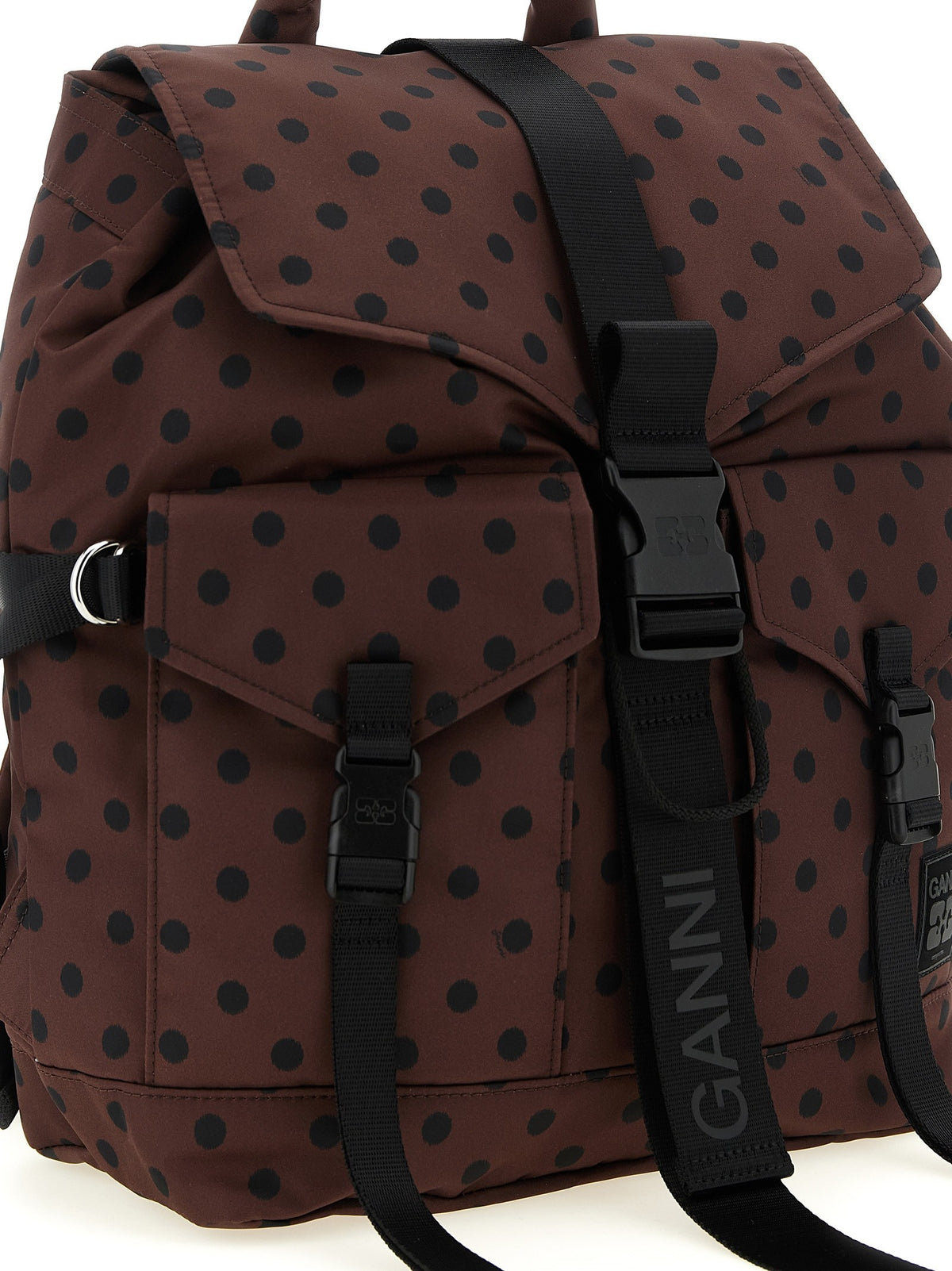 Ganni Re Tech Backpack Brown