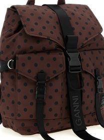 Ganni Re Tech Backpack Brown