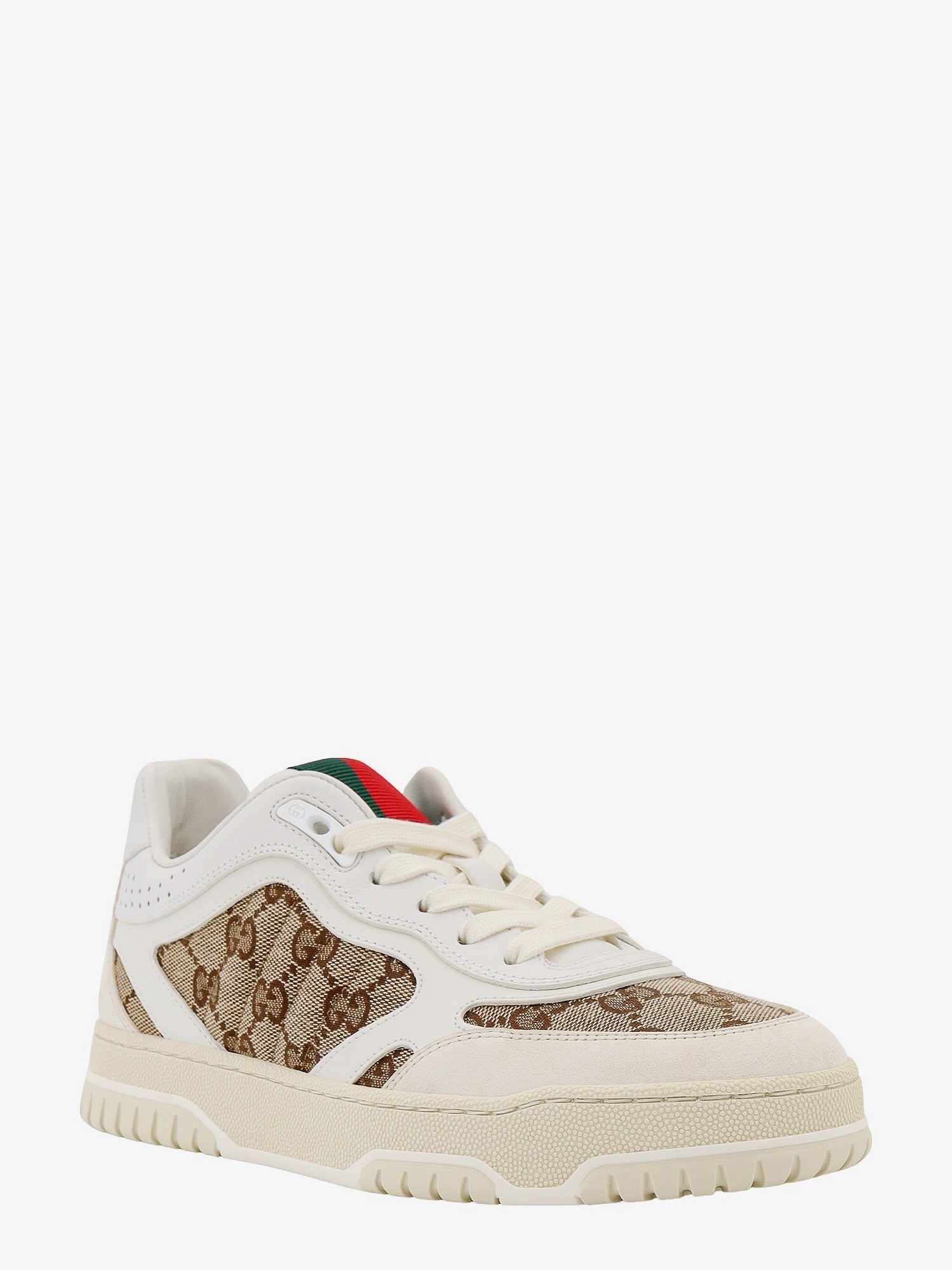 Gucci Women's Re Web Leather Sneakers Beige