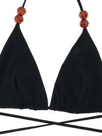 Magda Butrym Bikini Top Black