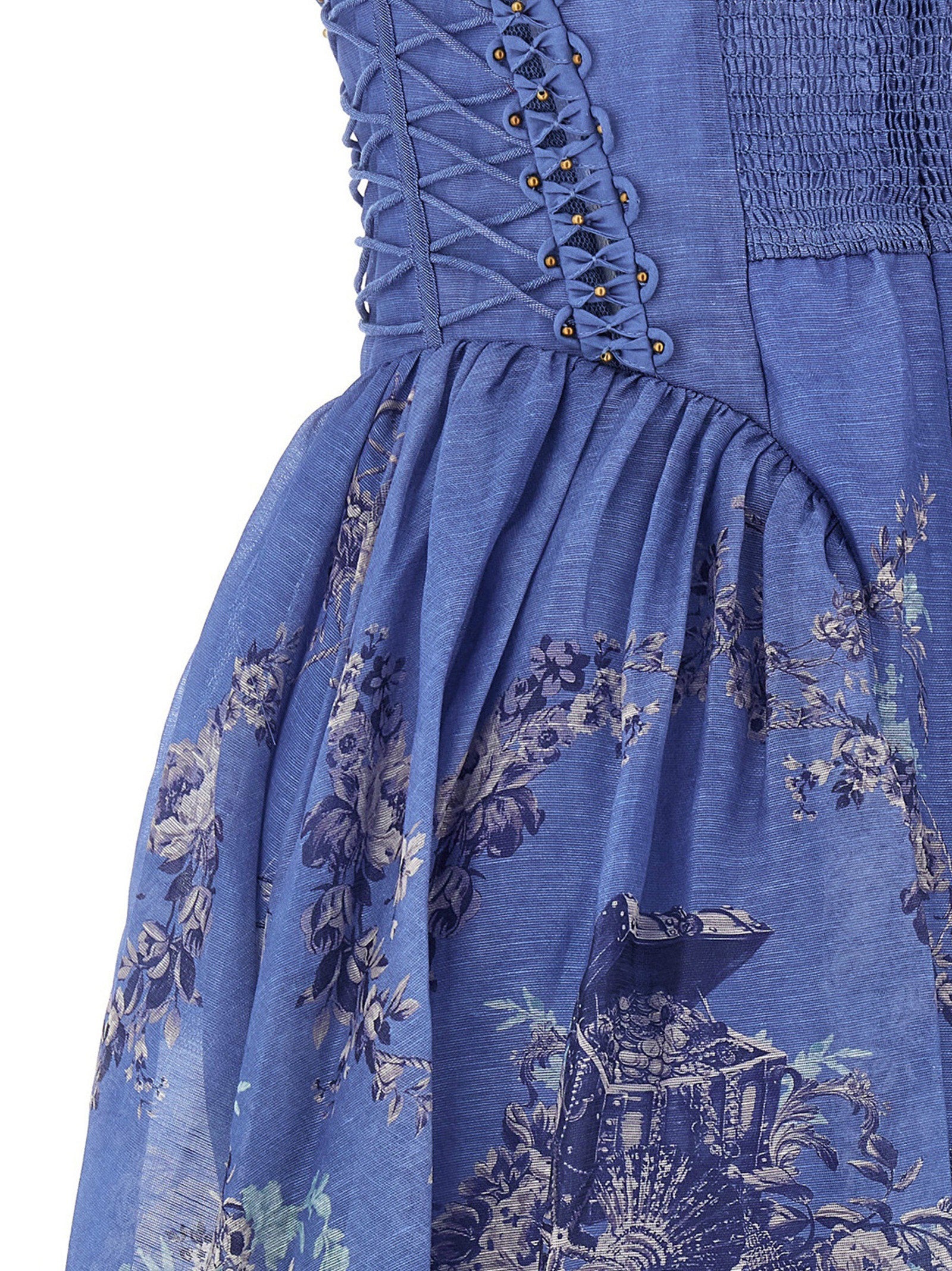 Zimmermann Rebellion Mermaid Picnic Dress Blue