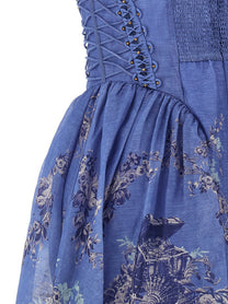 Zimmermann Rebellion Mermaid Picnic Dress Blue