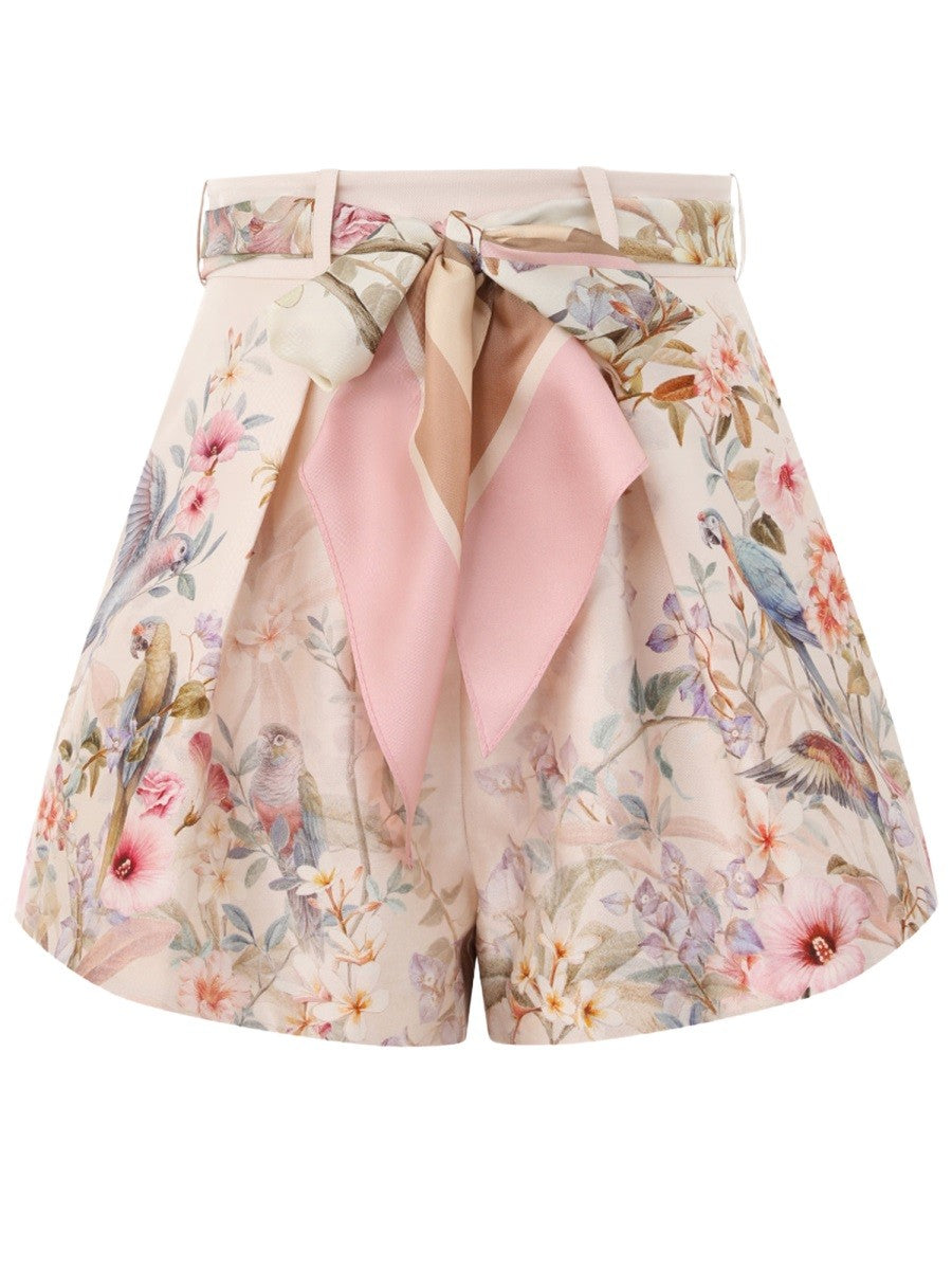 Zimmermann Women's Rebellion Pleated Shorts Multicolor