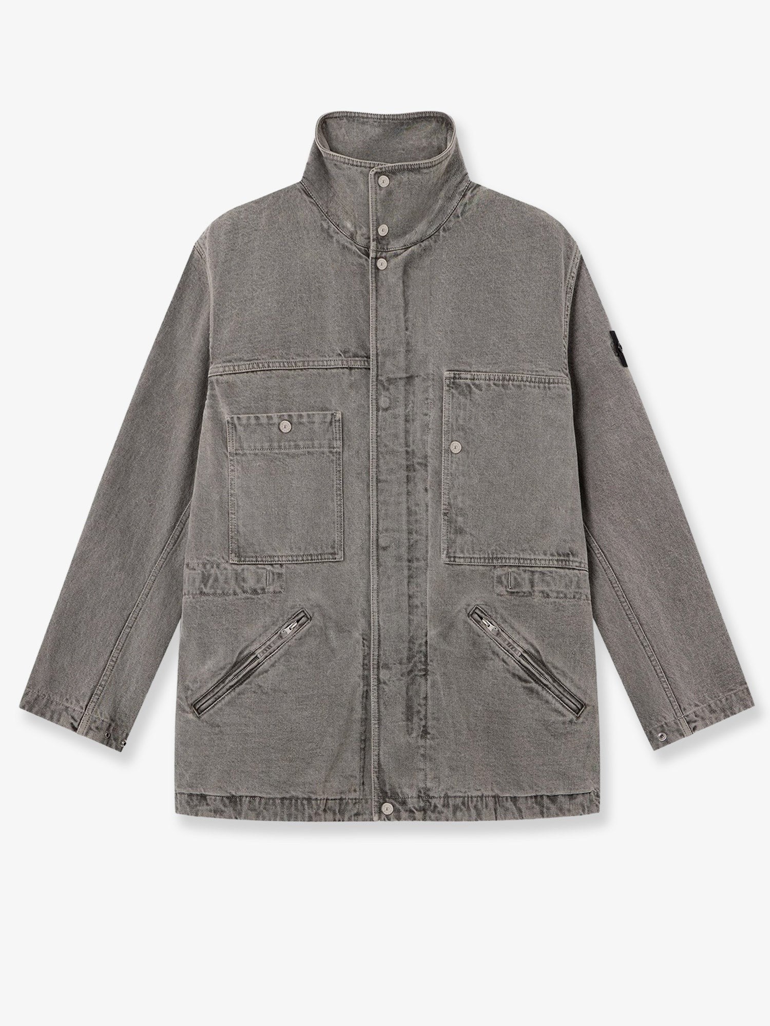 Stone Island Men's Recycled Cotton Blend Jacket Grey