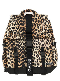 Ganni Women's Recycled Fabric Backpack Pattern