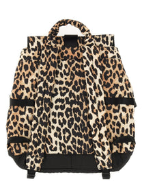 Ganni Women's Recycled Fabric Backpack Pattern