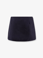 Miu Miu Women's Nylon and Fleece Skirt Blue, view 4