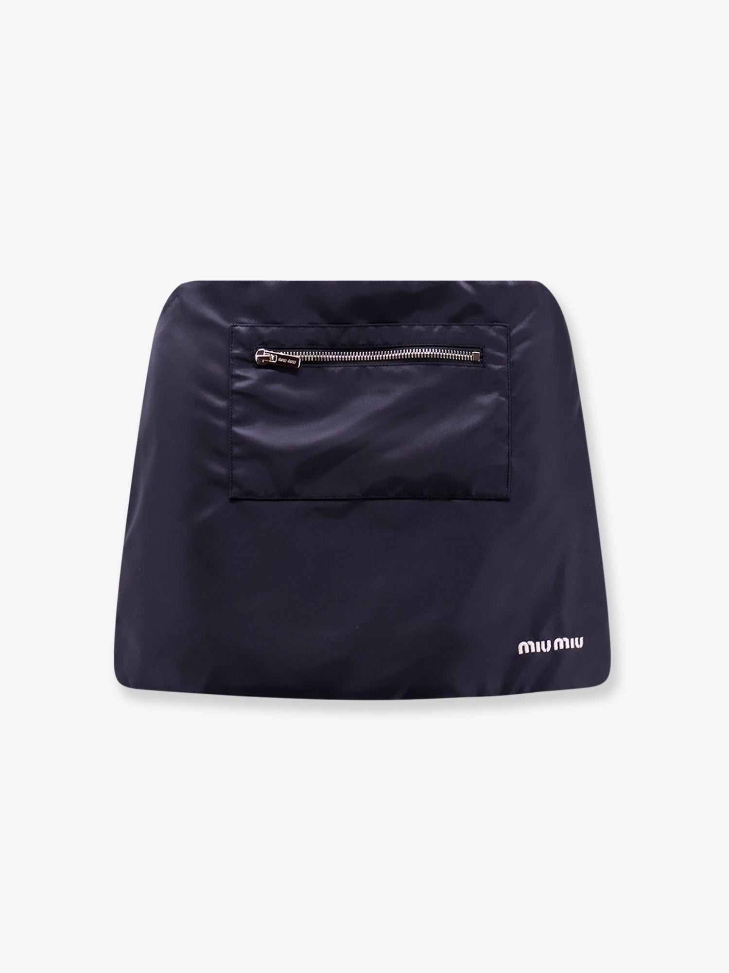 Miu Miu Women's Recycled Material Mini Skirt Blue