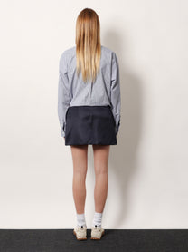 Miu Miu Women's Recycled Material Mini Skirt Blue