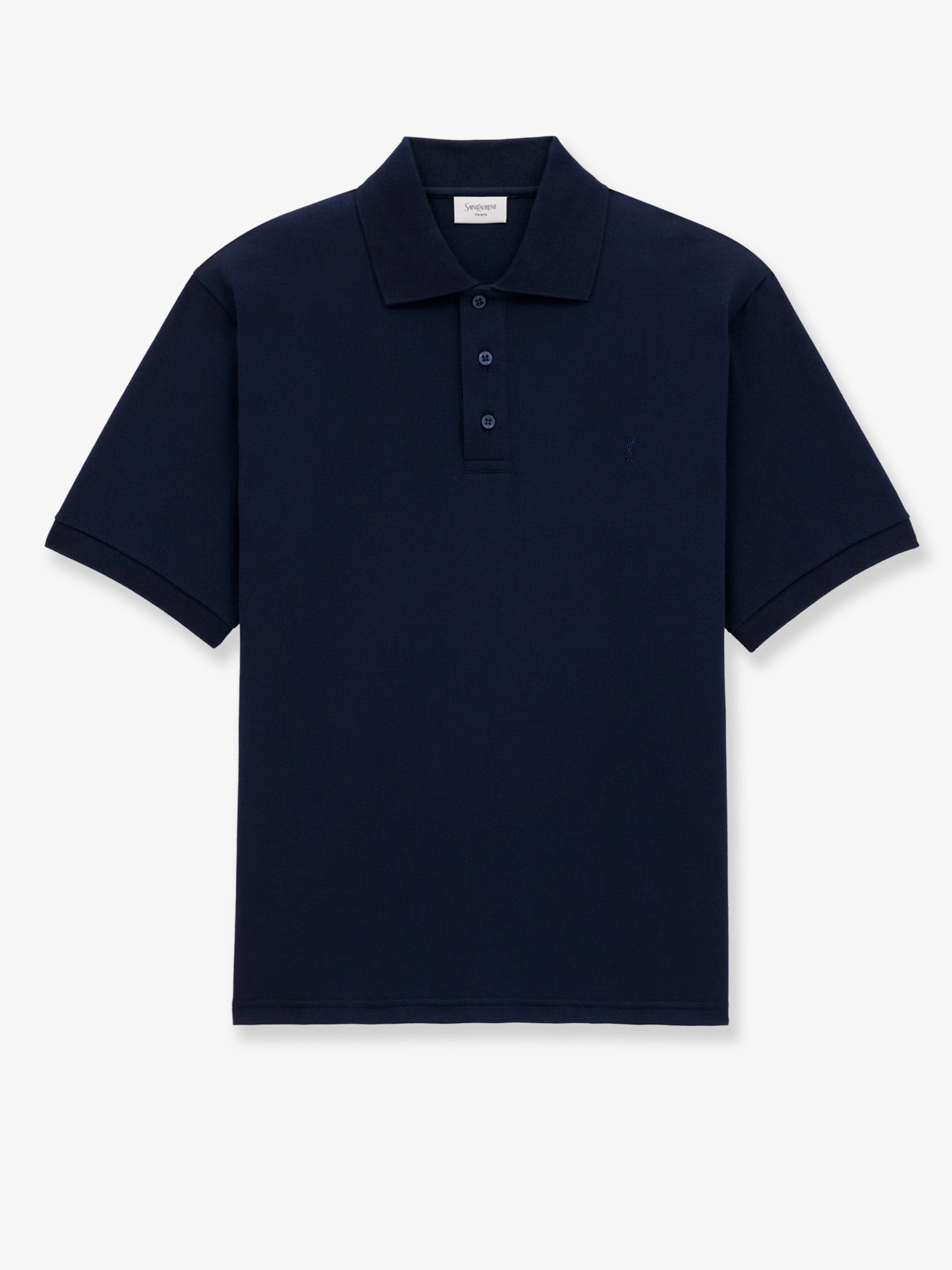 Saint Laurent Men's Recycled Material Polo Shirt Blue