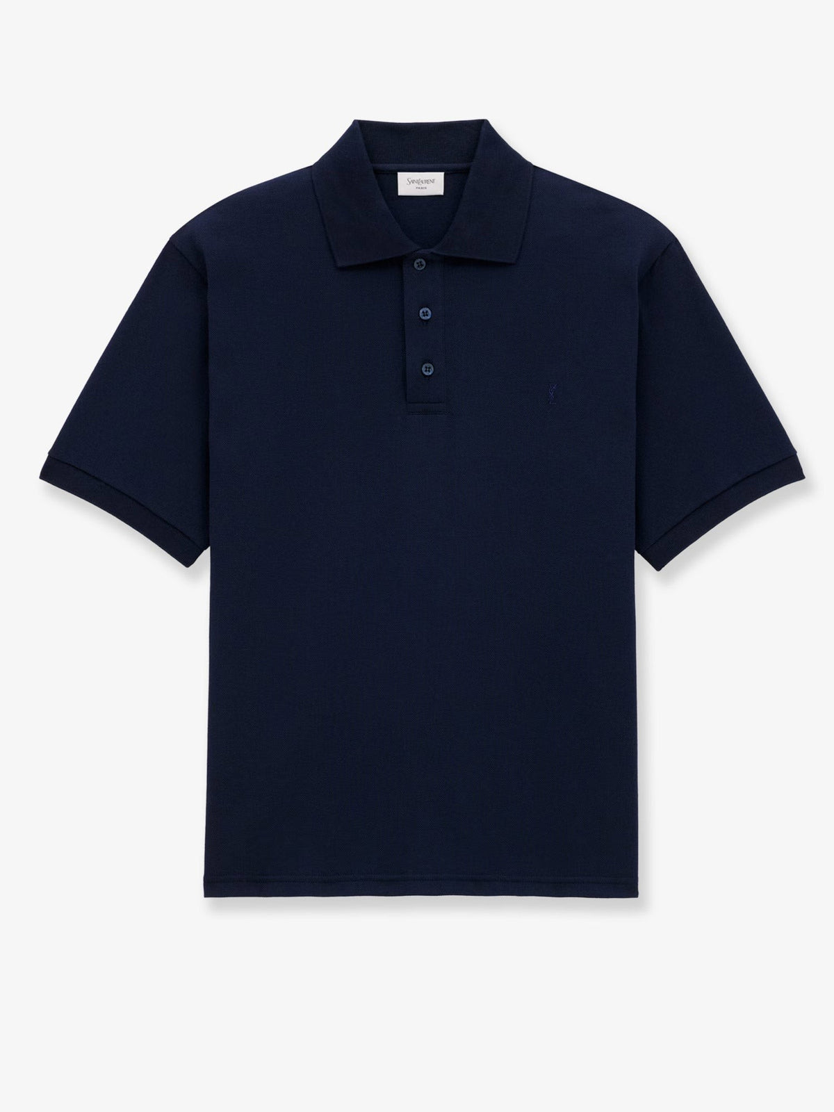 Saint Laurent Men's Recycled Material Polo Shirt Blue