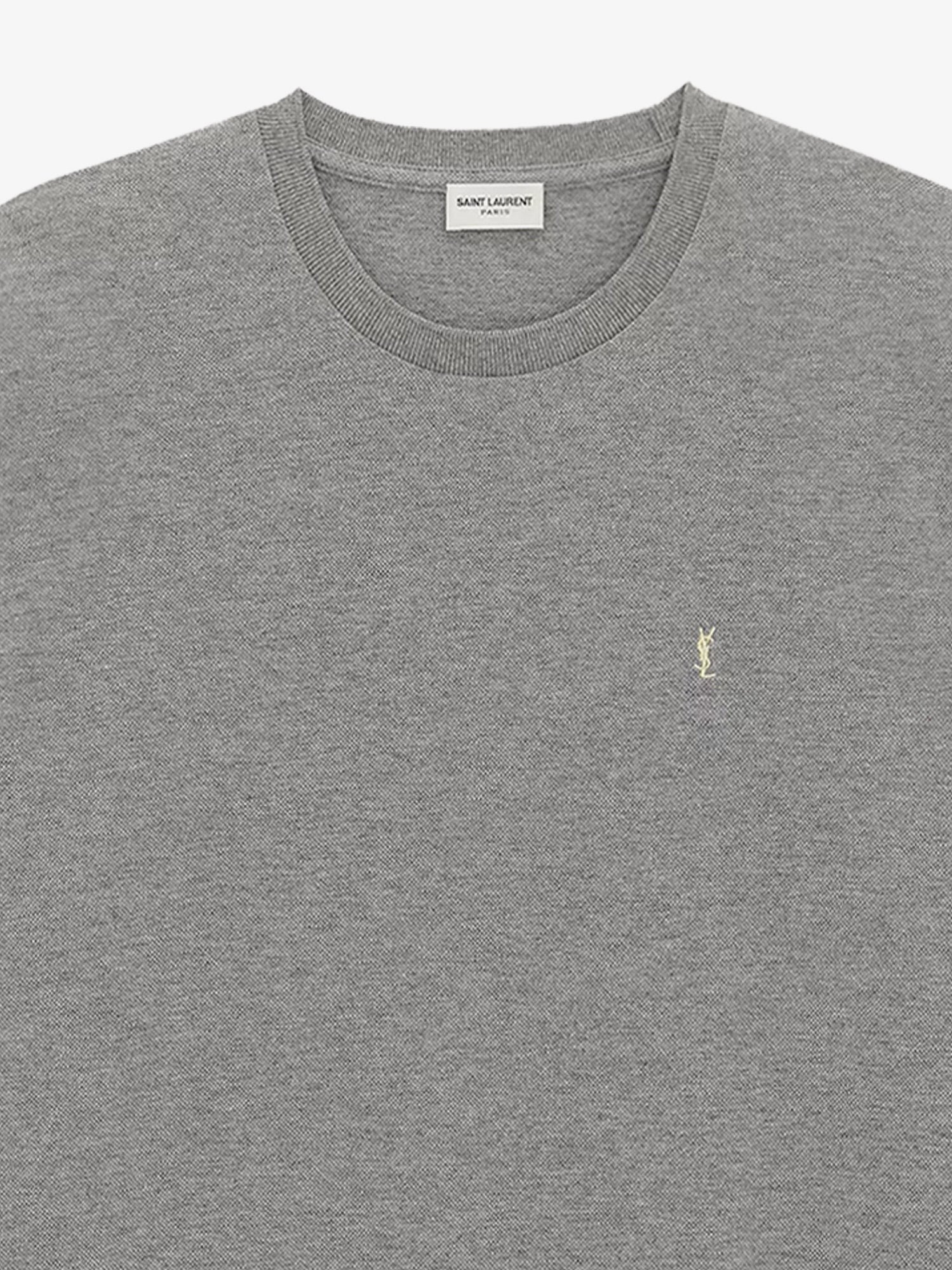 Saint Laurent Men's Recycled Material Shirt Grey