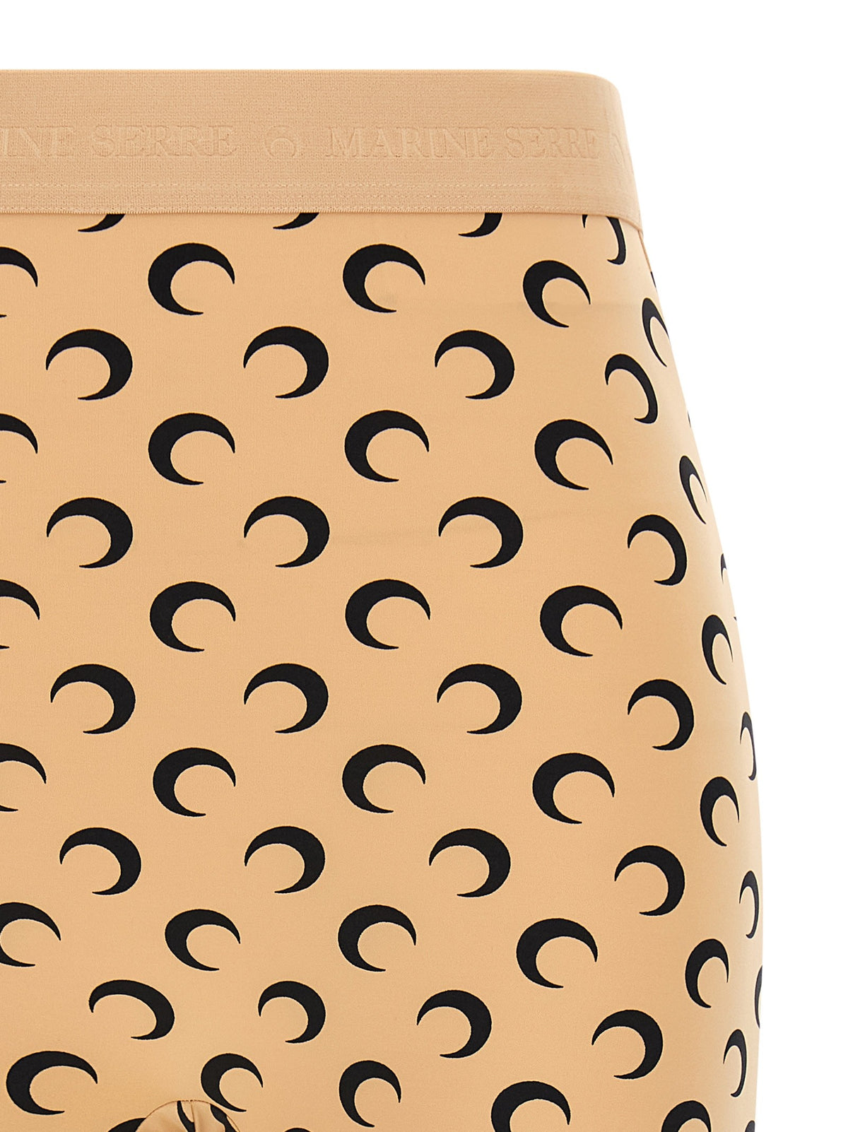 Marine Serre Recycled Moon Biker Shorts Beige, view 3