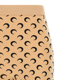 Marine Serre Recycled Moon Biker Shorts Beige, view 3