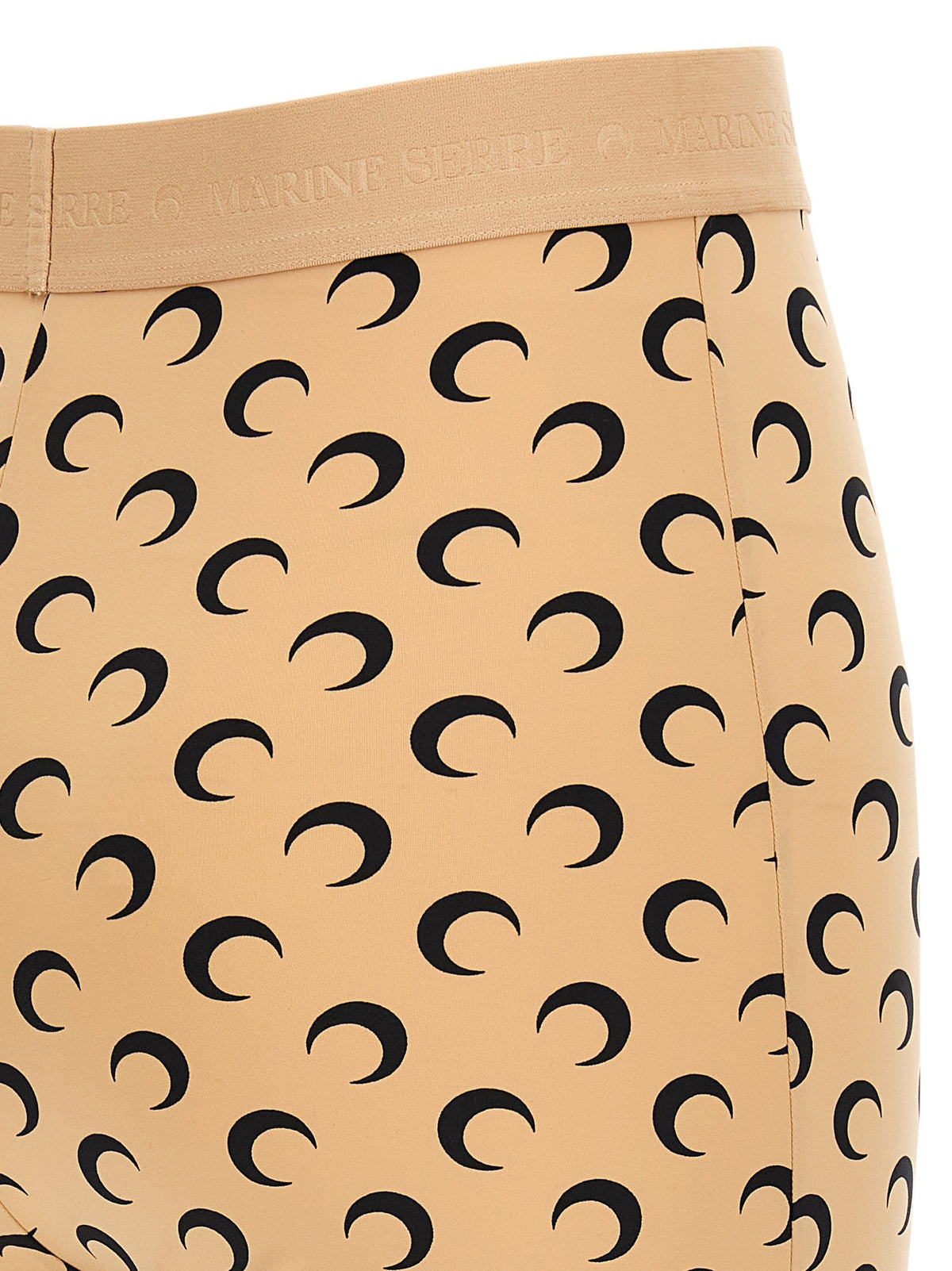 Marine Serre Recycled Moon Biker Shorts Beige, view 4