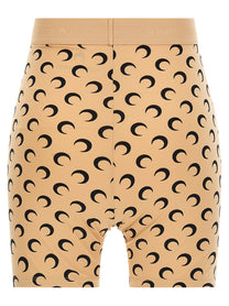 Marine Serre Recycled Moon Biker Shorts Beige, view 2