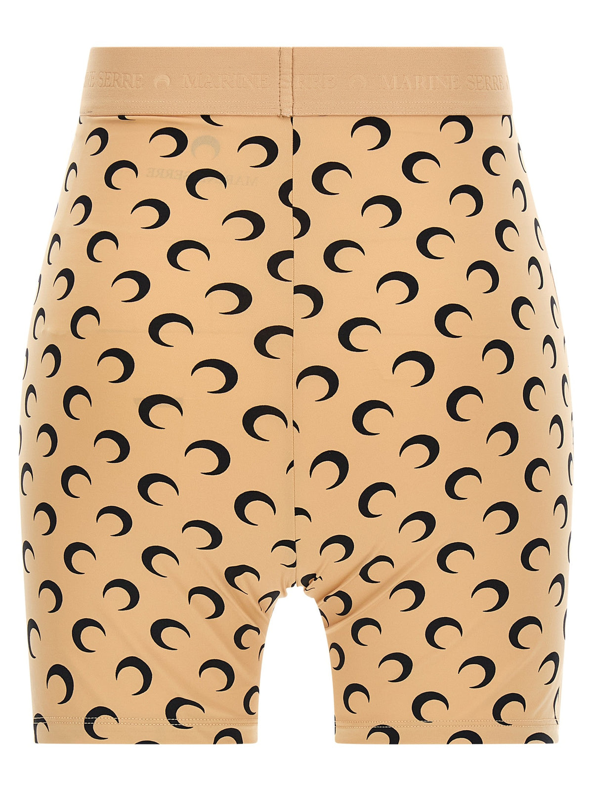 Marine Serre Recycled Moon Biker Shorts Beige, view 2