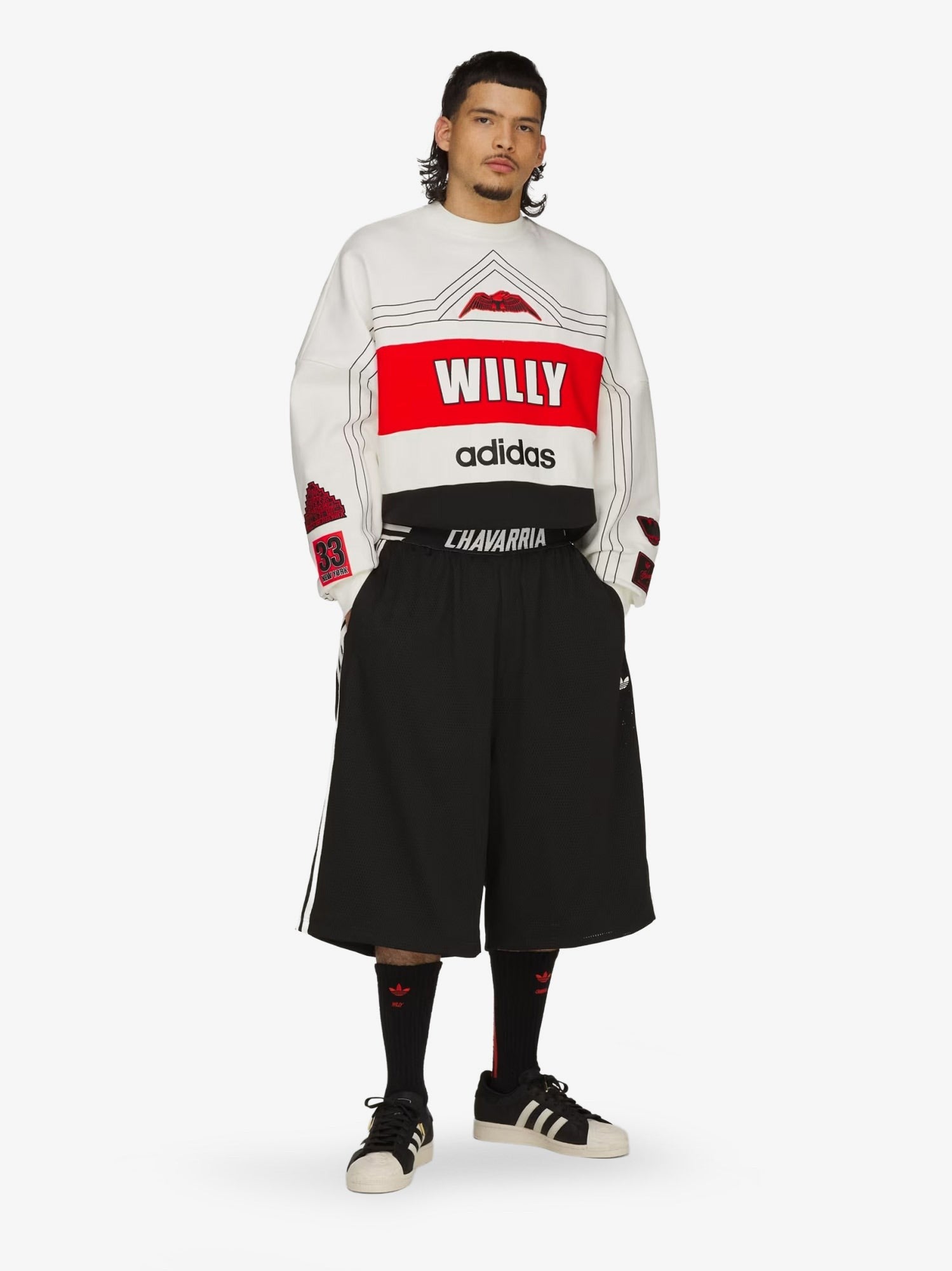 adidas Originals x Willy Chavarria Men's Recycled Nylon Bermuda Shorts Black