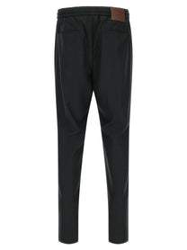 Kiton Red Button Pants Grey