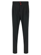 Kiton Red Button Pants Grey
