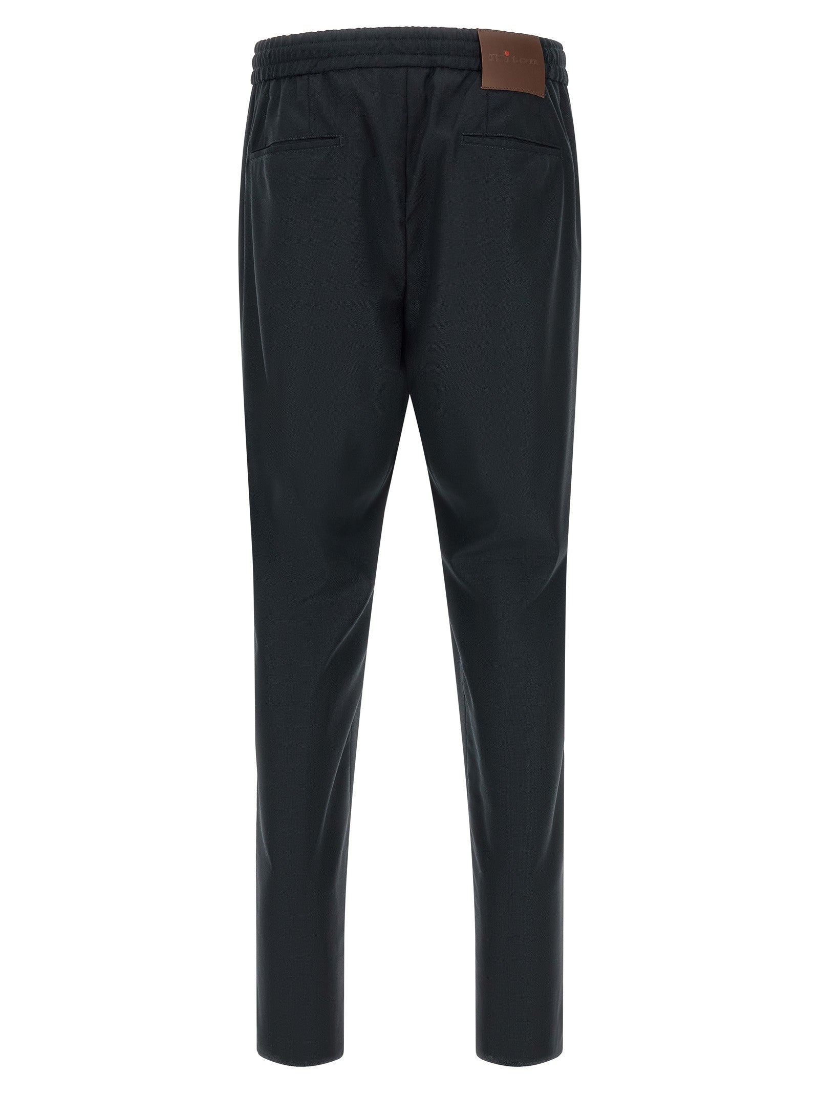 Kiton Red Button Pants Blue
