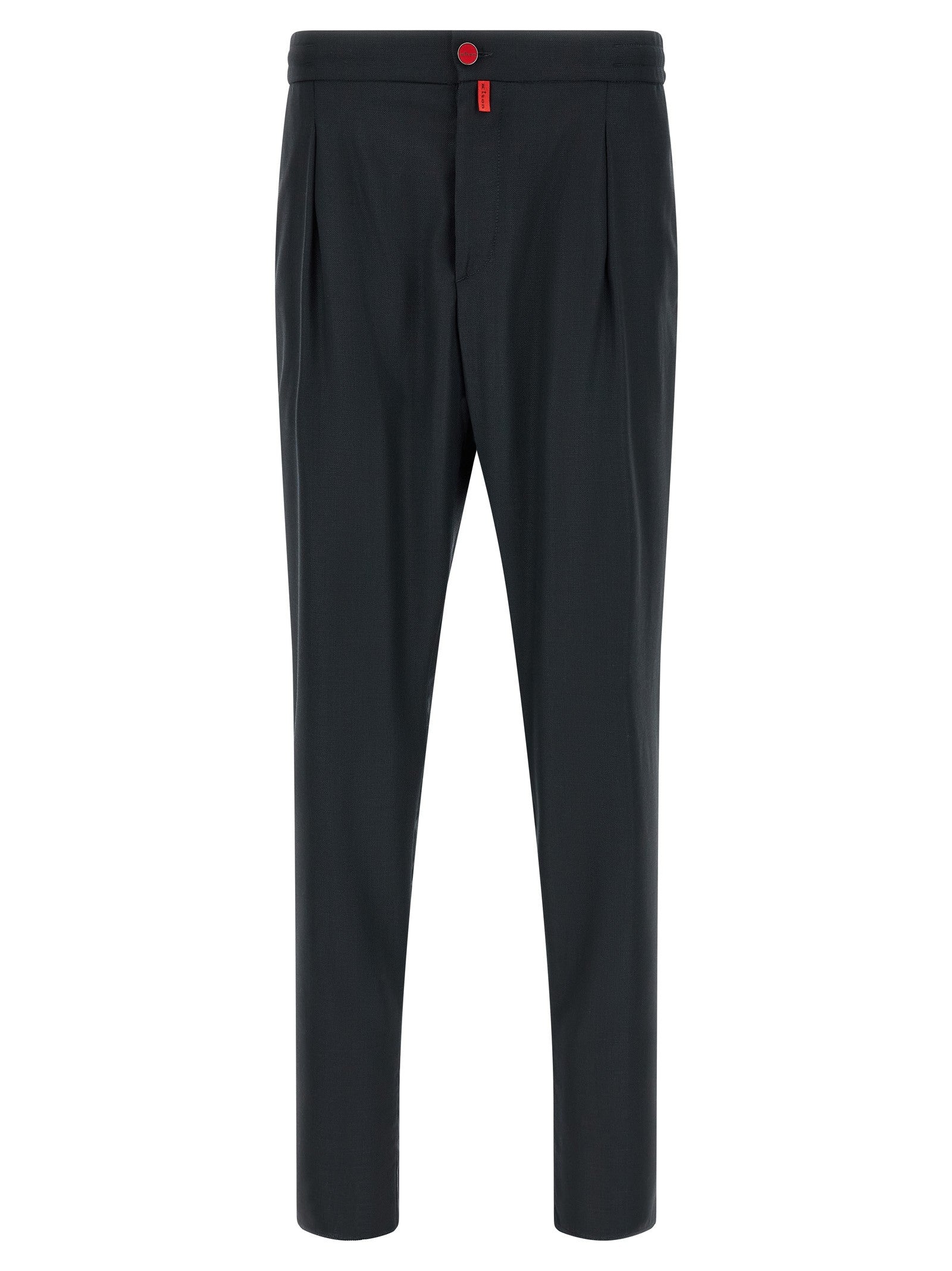 Kiton Red Button Pants Blue