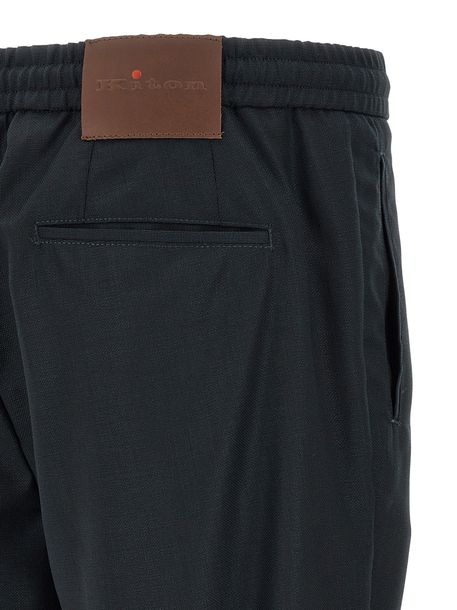 Kiton Red Button Pants Blue