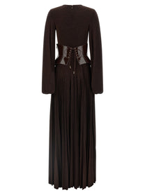 Elisabetta Franchi Red Carpet Dress Brown