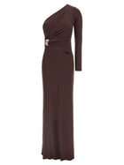 Elisabetta Franchi Red Carpet Dress Brown